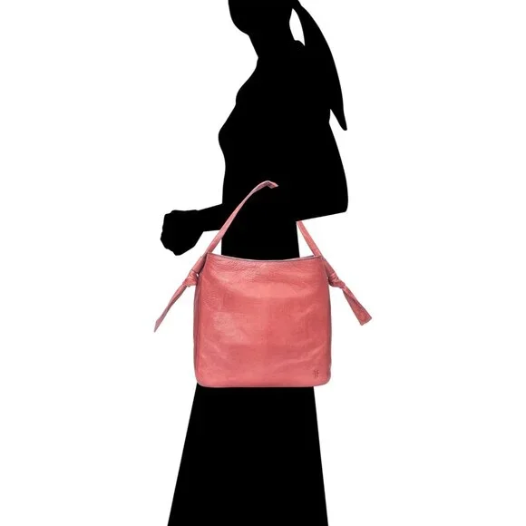 Nora Knotted Burgundy Leather Hobo Bag with Organizer and Magnetic Closure